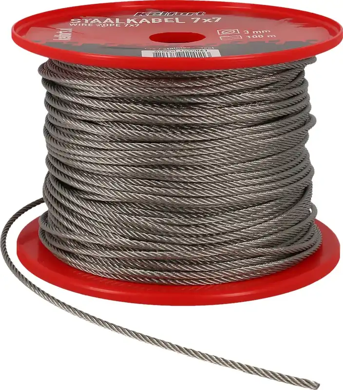Superprijs Kelfort RVS Staaldraadkabel 3,0mm 7x7 100m - 1525861
