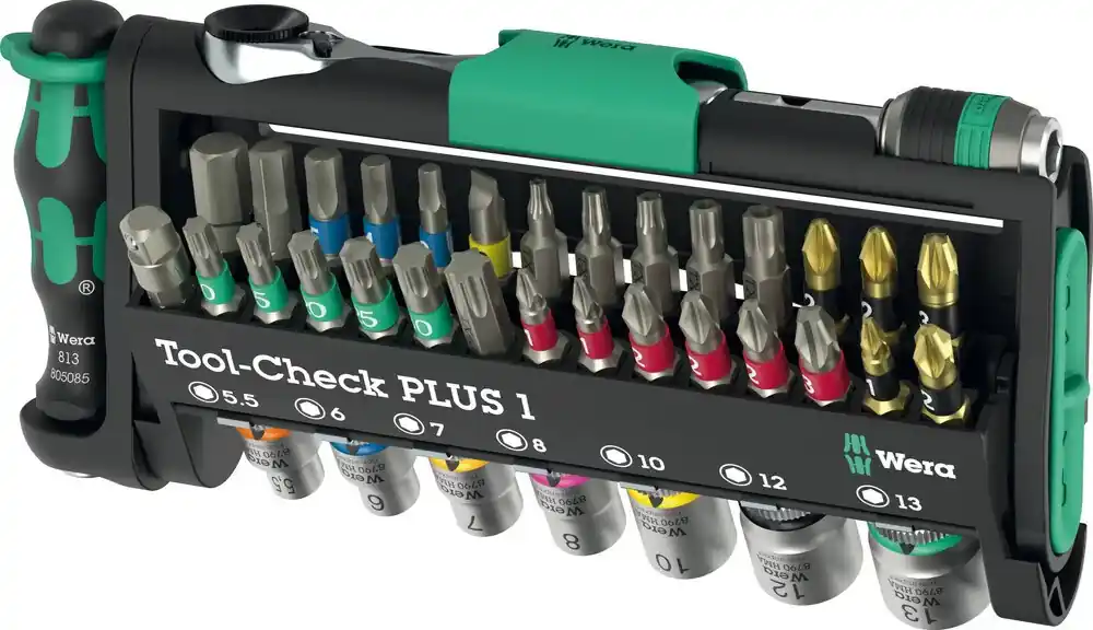 WERA TOOL-CHECK DOPSLEUTELSET 1/4" PLUS 1 Laatste Kans