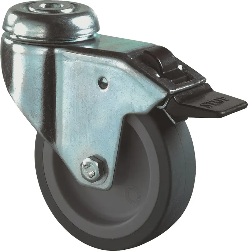 Kelfort Zwenkwiel Blauw/Grijs Rubber Gegalvaniseerd 75mm - 1521735 Weekendaanbieding