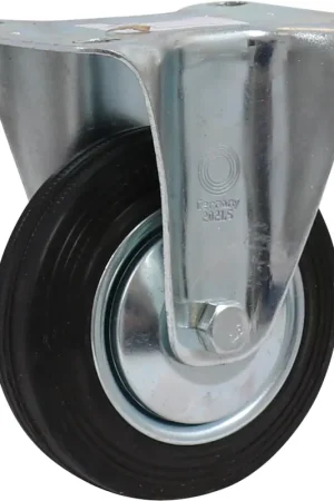 Superprijs Kelfort Bokwiel met Plaat Zwart 100mm - 1519792