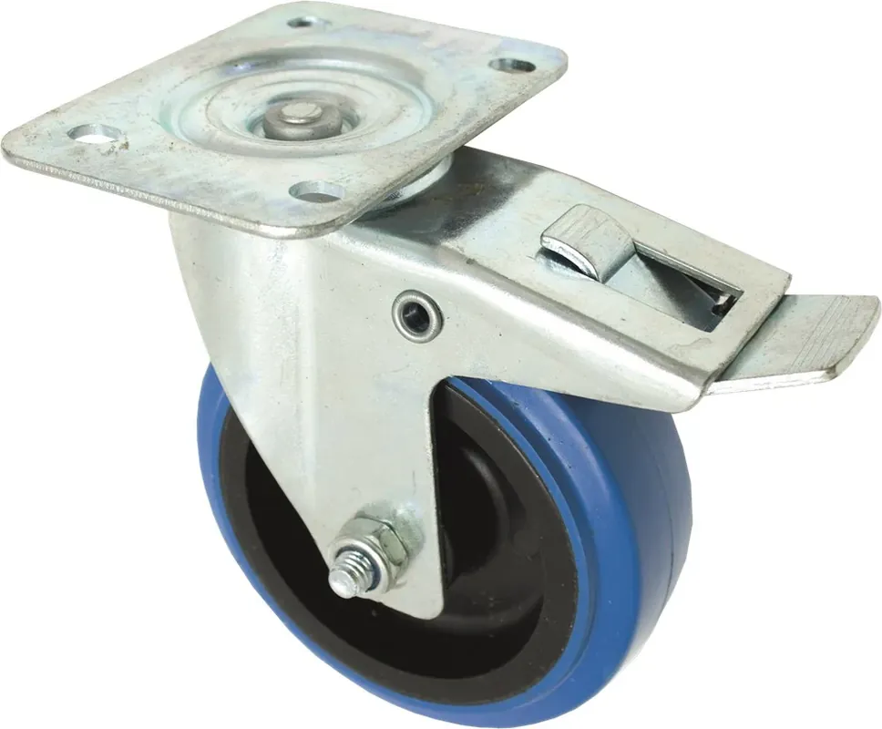 Kelfort Zwenkwiel Blauw met Rollager Gegalvaniseerd 160mm - 1519411 Goedkoop