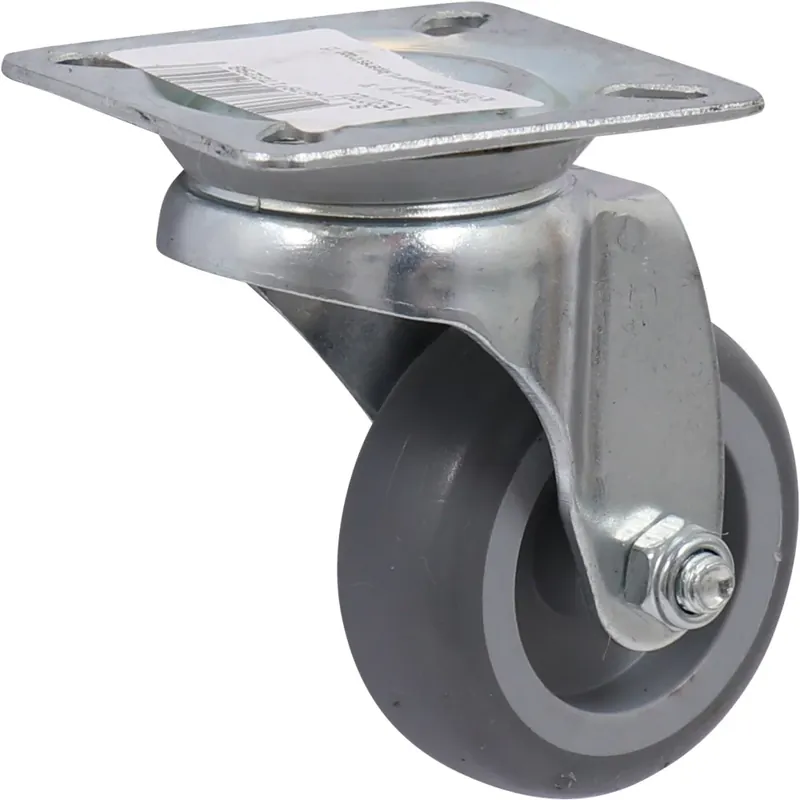 Kelfort Zwenkwiel met Plaat Blauw/Grijs Rubber 50mm - 1520721 Favoriet
