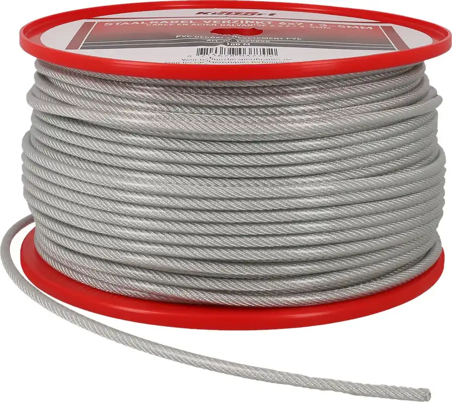 Kelfort Staaldraadkabel 3,0-5,0mm 6x7 Gecoat 100m - 1525855 Koop Online