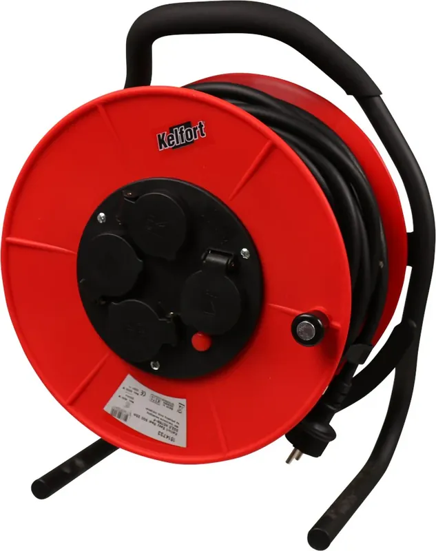 KABELHASPEL KELFORT 25M 3X2,5 EASY REEL 500 (3xAANSLUITING) Actieprijs