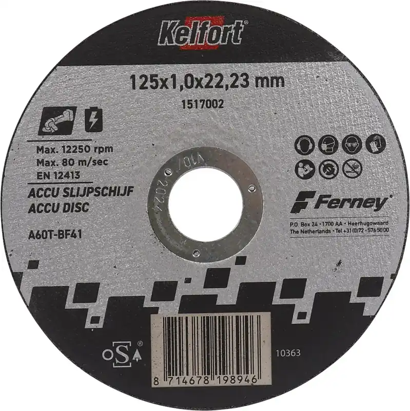 Laatste Kans Kelfort DOORSLIJPSCHIJF ACCU 125X1.0MM VOOR ACCU