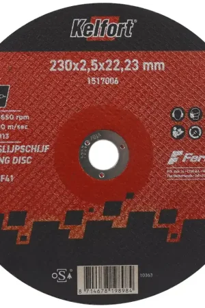 Aanbieding Kelfort DOORSLIJPSCHIJF 230X2,5MM VLAK VOOR STAAL/RVS