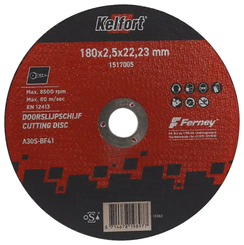 Lage Kosten Kelfort DOORSLIJPSCHIJF 180X2,5MM VLAK VOOR STAAL/RVS