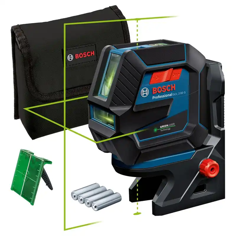 BOSCH GCL 2-50 G LIJN- EN PUNTLASER GCL 2-50 G, RM 10, OPBERGTAS, 4X AA BATT Bestel Nu