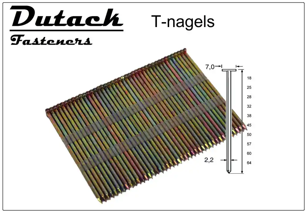Dutack Fasteners T-Nagel TN22 Cnk 50mm in Doos 1000st - 5220040 Exclusieve Aanbieding