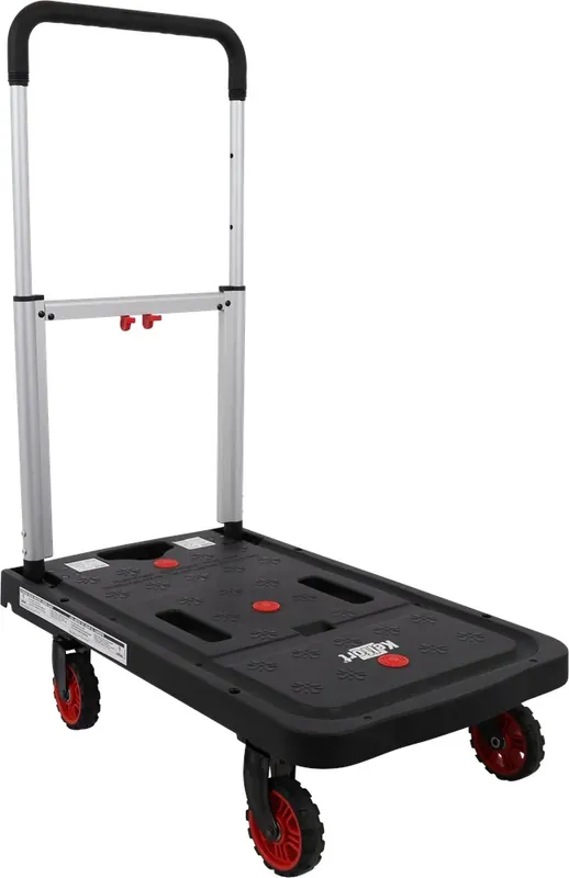 Lage Kosten Kelfort PLATFORMWAGEN 125 ALU ROOD-ZWART MAX. 125KG