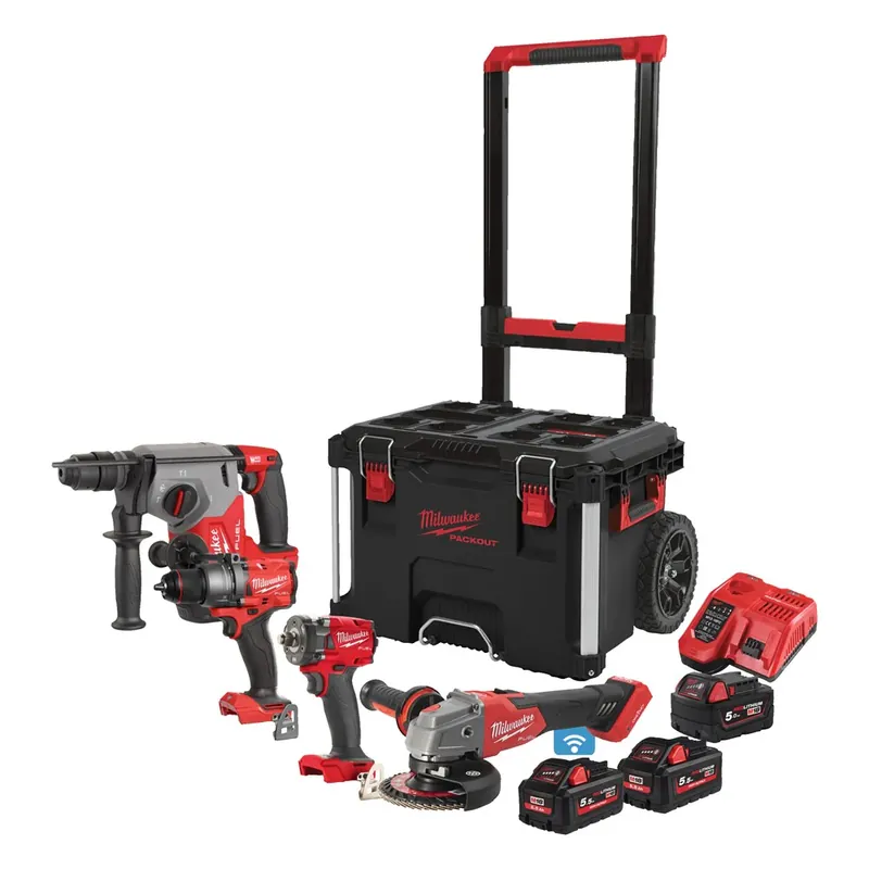 MILWAUKEE® M18 FPP4C-555T M18 FUEL COMBISET MET TROLLEY Meest Verkocht