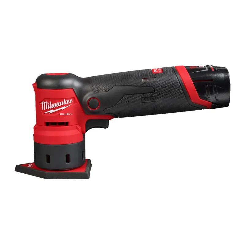 Express Levering MILWAUKEE M12 FDSS-422X M12 FUEL DELTA SCHUURMACHINE, 1X 2,0 AH, 1 X 4,0 AH