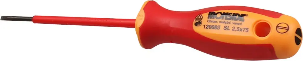 Direct Verzonden Ironside SCHROEVENDRAAIER ELECTR. 2-COMP.2.5x75MM