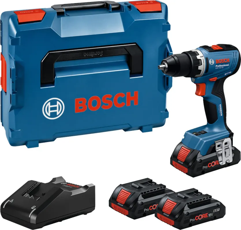 Tijdelijk Beschikbaar Bosch GSR 18V-65 Accu Schroefboormachine 3x4Ah in L-Boxx - 06019N3208