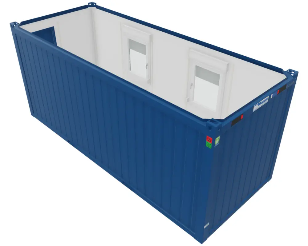 Dagaanbieding CONTAINEX Kantoorunit 20‘ met Ramen aan de Linkzijde