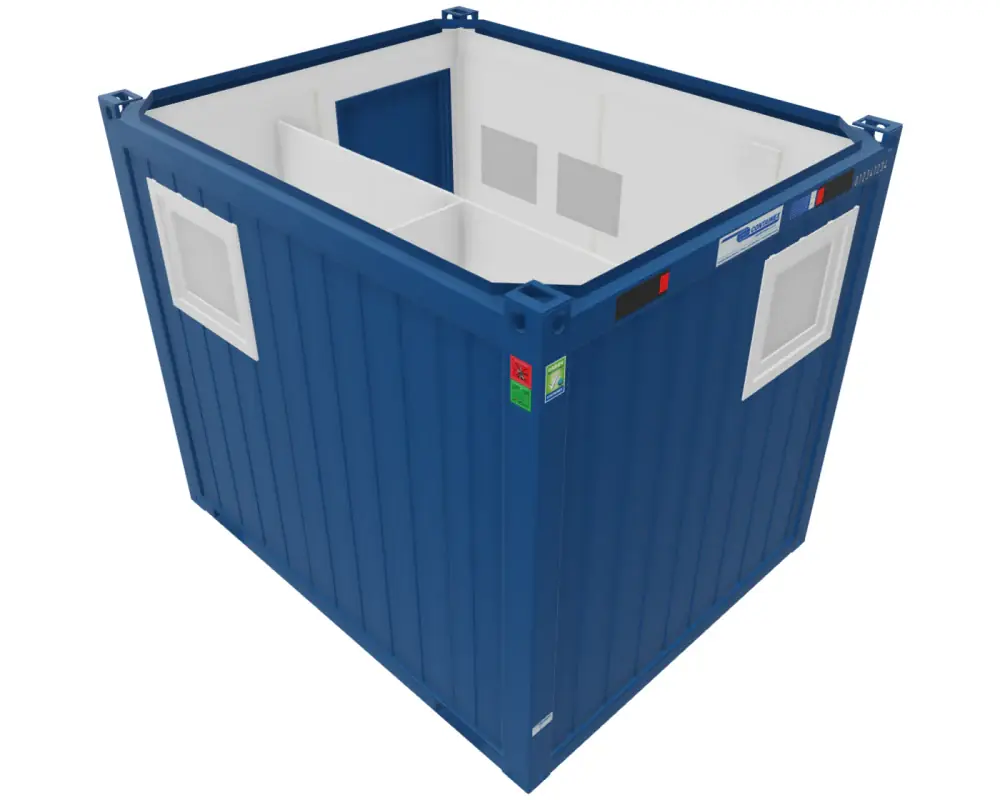 CONTAINEX Sanitair unit 10‘ met 2 Toiletten, 2 Urinoirs en 2 Wastafels Koop Vandaag