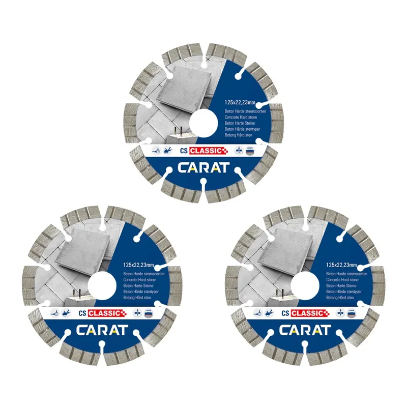Carat CS-CLASSIC 3-Pack Diamantzaagblad Beton 125x22,23mm - CSC1253A25 Koop Vandaag