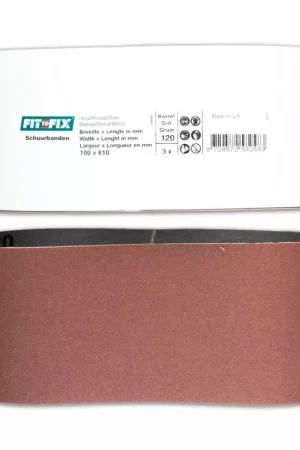 Beste Prijs Fit-to-Fix Schuurband 100x610mm P120 3st - 1514637