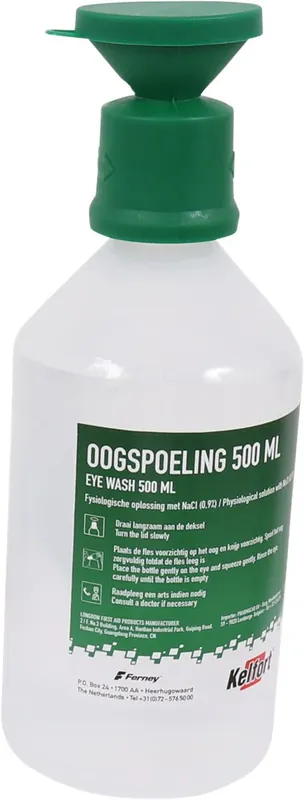 Op = Op Kelfort OOGSPOELFLES FYSIO 500ML SODIUM CHLORIDE