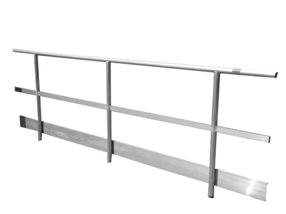 Actieprijs Layher WB ALU WERKBRUGLEUNING T9 4.00M MET KANTPLANK (3 BALL.)