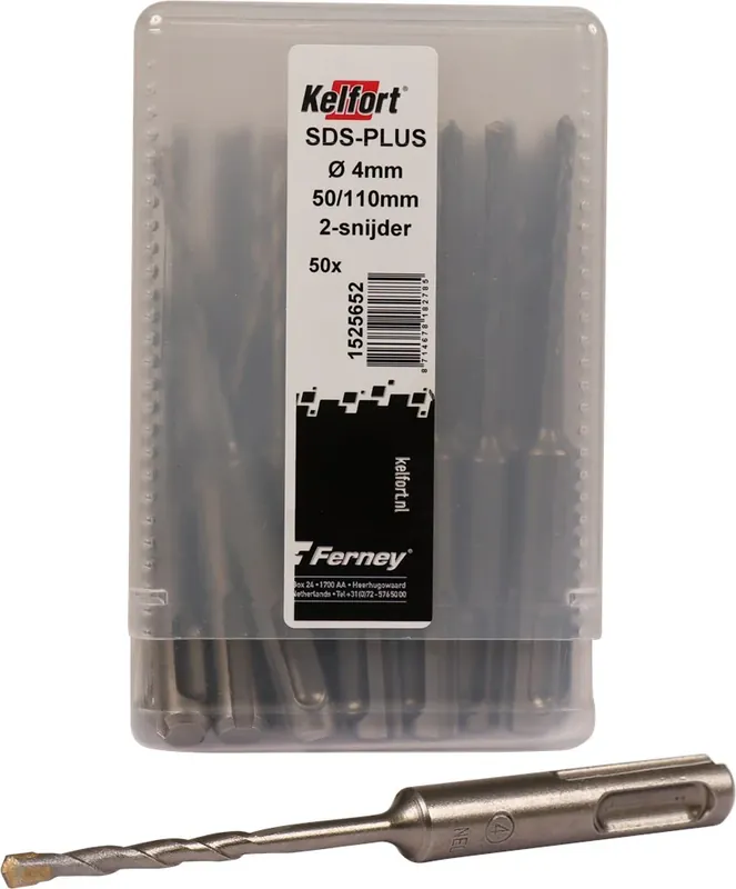 Kelfort HAMERBOOR SDS+ 4.0X50/110 - 50ST 2-SNIJDER Veilige Betaling