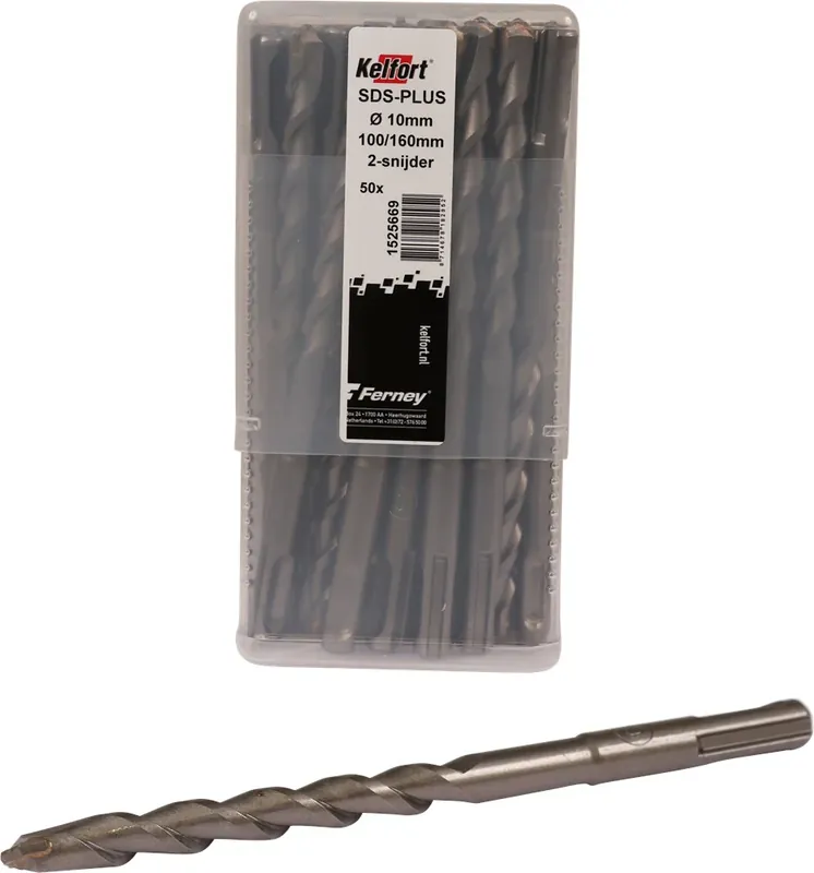 Aanbieding Kelfort HAMERBOOR SDS+ 10.0X100/160 - 50ST 2-SNIJDER