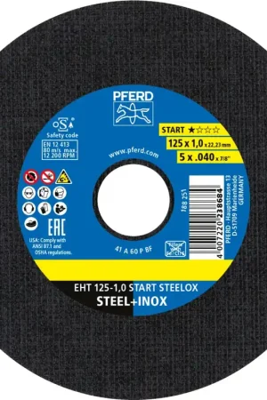 Shop Nu PFERD TOOLS PFERD DOORSLIJPSCHIJF BLIK 125X1,0 10 ST