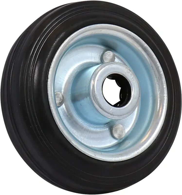 Koopje Kelfort WIEL GEG.MET ROLLAGER 80MM ZWART RUBBER LOOPVLAK