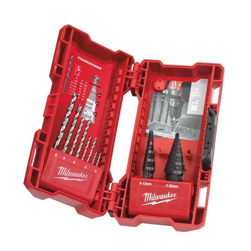 Milwaukee Stappen- en Metaalborenset 10-delig - 48899350 Beste Prijs