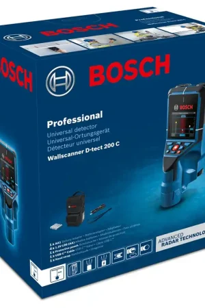 Beperkte Voorraad Bosch DETECTOR D-TECT 200 C + 4X BATTERIJ 1,5V