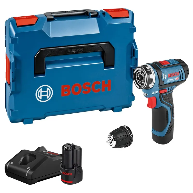 Exclusieve Aanbieding BOSCH GSR 12V-15 FC ACCU SCHROEFBOORMACHINE 2X 2,0 AH, GAL 12V-40, GFA 12-B