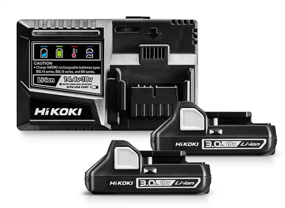 HiKOKI BOOSTERPACK 3.0 SNELLADER UC18YSL3 en 2 x BSL1830C Beperkt Aanbod