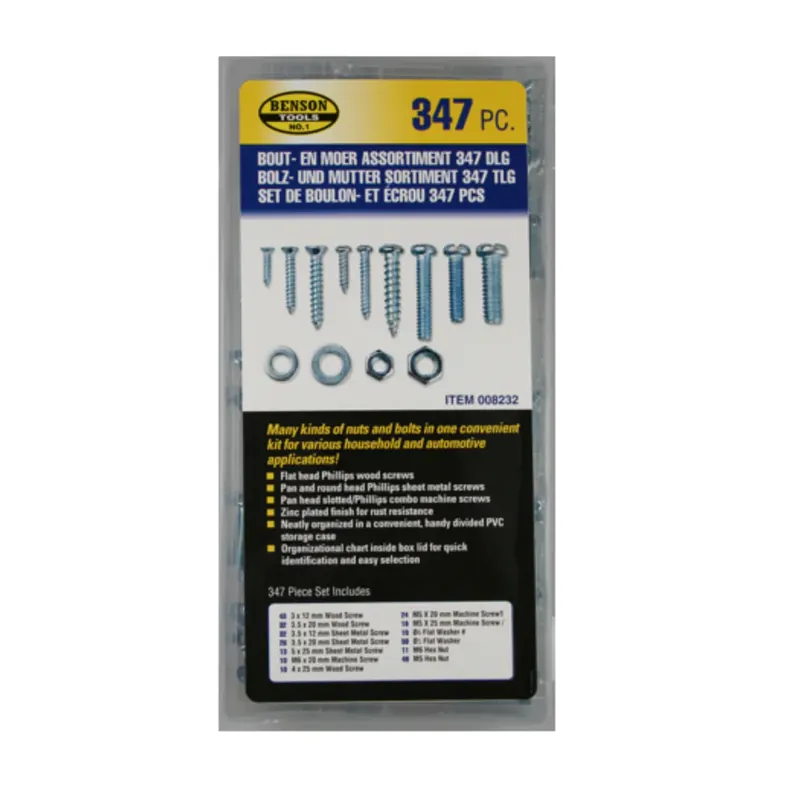 Must-Have Bouten en moeren assorti – 347-delig