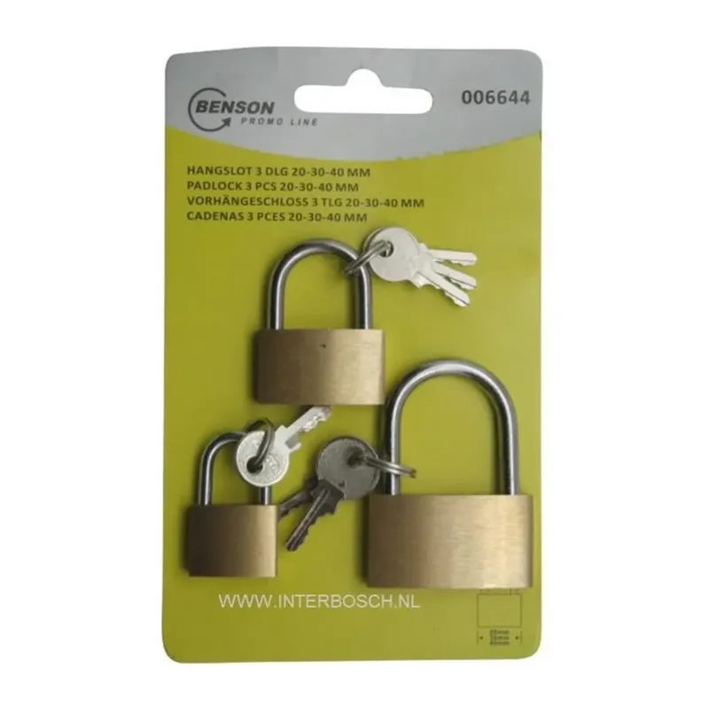 Benson Hangslot 3-delig 20-30-40 mm Gereduceerde Prijs