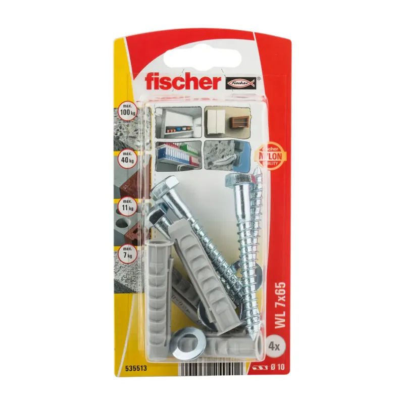 Exclusieve Aanbieding Fischer Radiatorbevestiging S-Plug met Schroef en Onderlegring