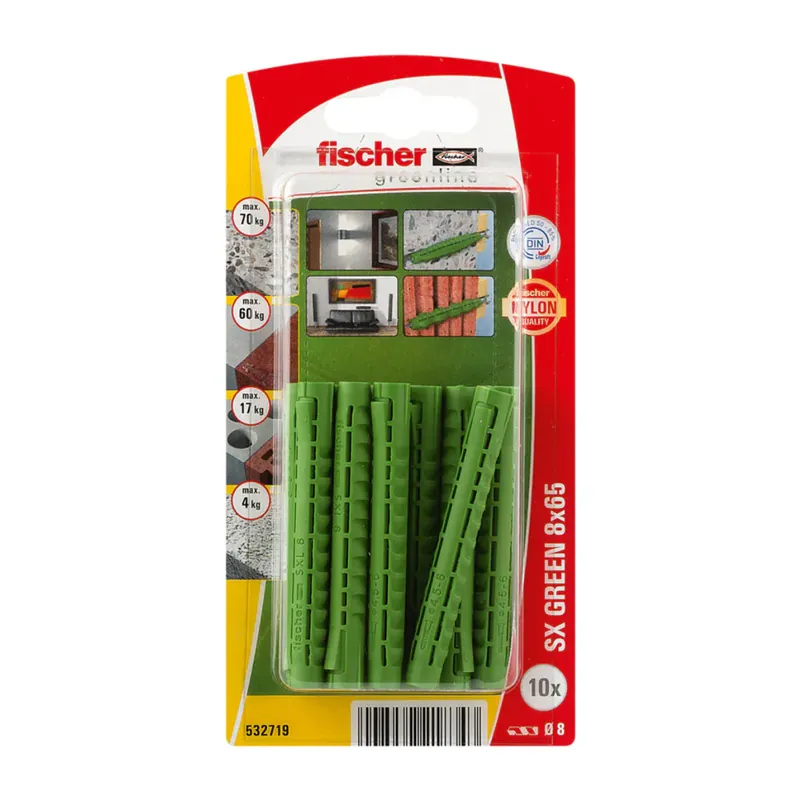 Direct Beschikbaar Fischer Pluggen SX Green 8 x 65