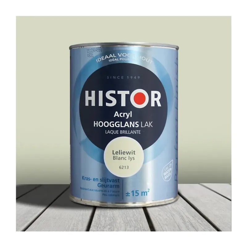 Veilige Betaling Histor Perfect Finish Acryl Hoogglans Leliewit Duurzame Afwerking voor Binnen