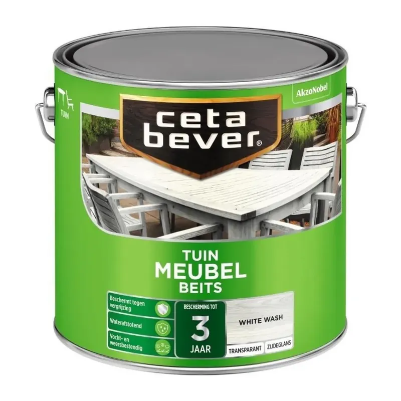 CetaBever Tuinmeubel Beits White Wash Meest Verkocht
