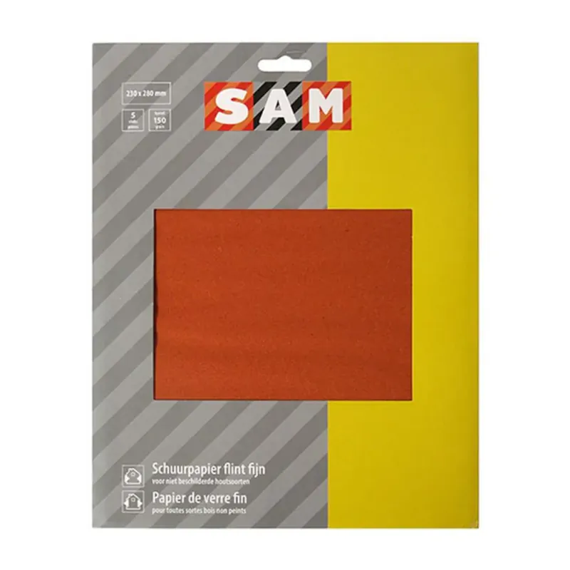 SAM Schuurpapier Droog 5 stuks korrel 150 Nieuw