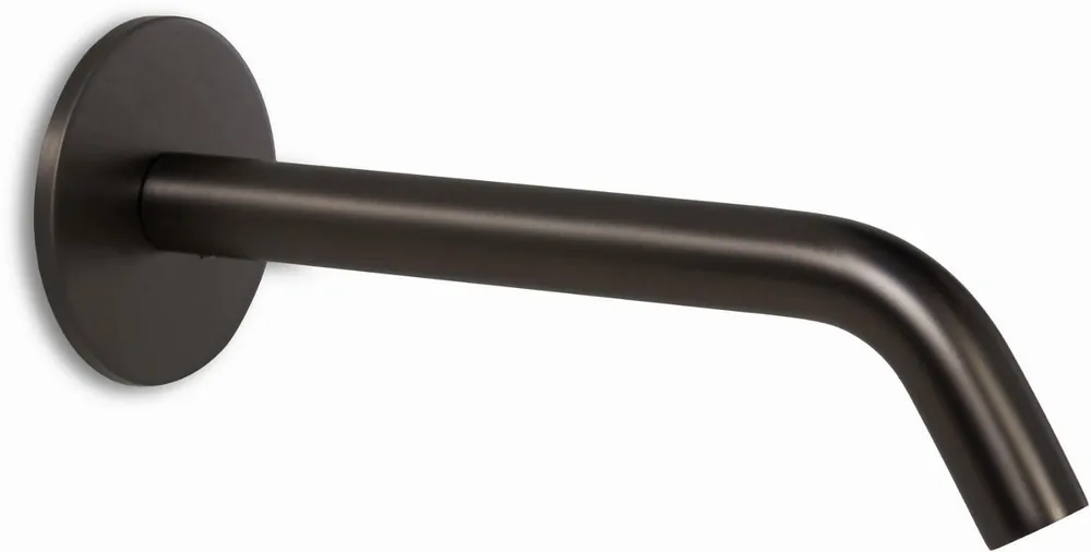 Blue Label Brondby uitloop voor wastafelkraan wand 20cm, gun metal Koop Vandaag