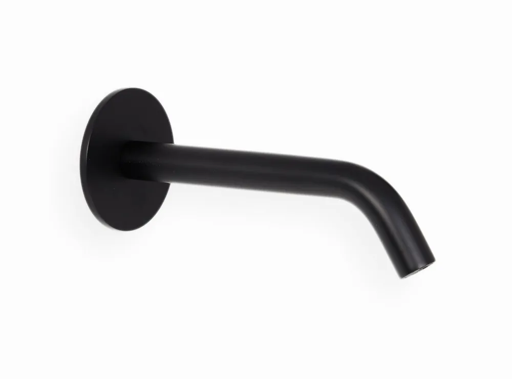 Blue Label Brondby uitloop voor XL wastafelkraan wand 16cm, mat zwart Gratis Retour