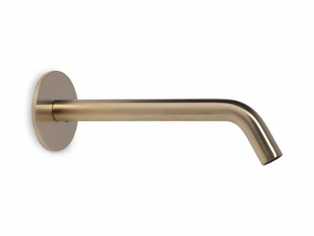 Koop Vandaag Blue Label Brondby uitloop voor XL wastafelkraan wand 20cm, geborsteld goud