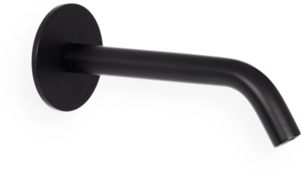 Populair Blue Label Brondby uitloop wastafelkraan wand 16cm, mat zwart
