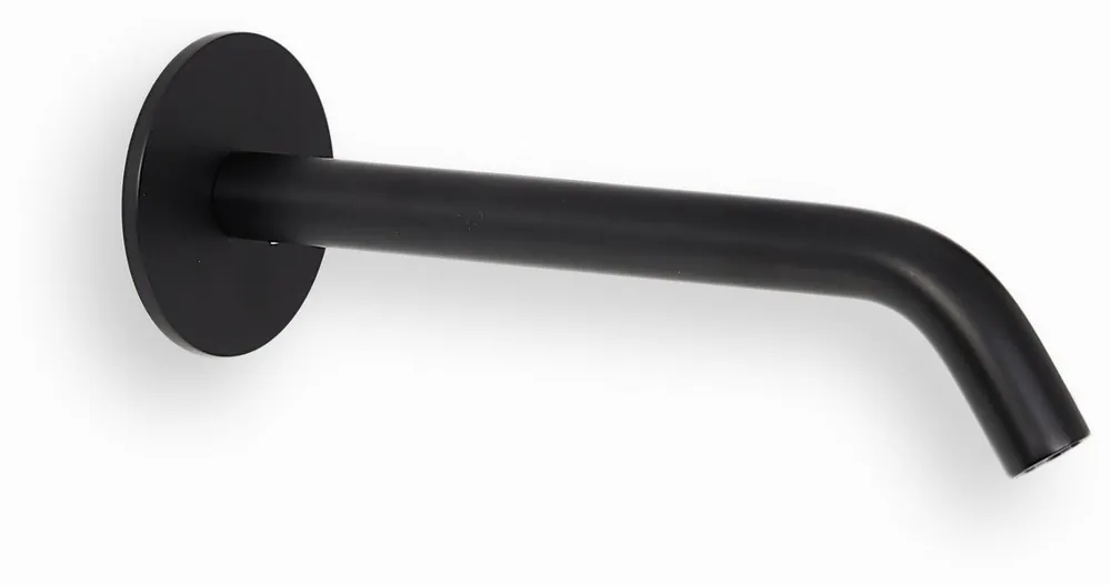 Blue Label Brondby uitloop wastafelkraan wand 20cm, mat zwart Bestseller