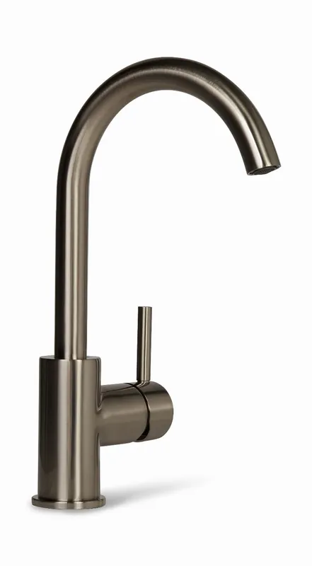 Blue Label Brondby wastafelkraan C-uitloop cold start geborstel nikkel FK-0320-BN Bestel Nu