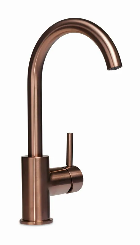 Dagaanbieding Blue Label Brondby wastafelkraan C-uitloop cold start geborsteld brons