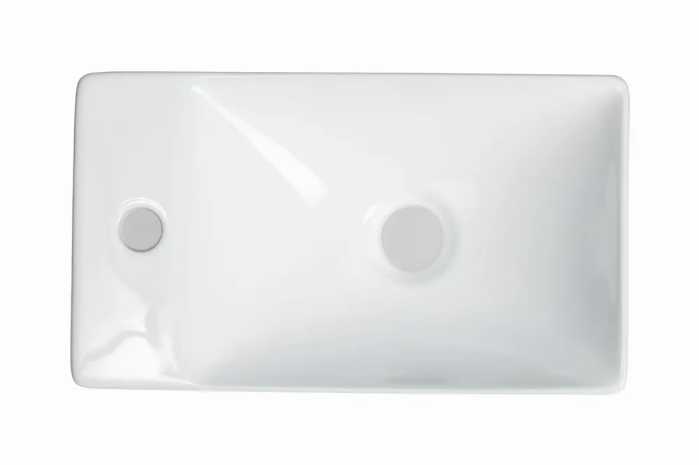 Blue Label Fur fontein 38x22x10cm kraangat links wit FK1009B-LWG Speciale Aanbieding