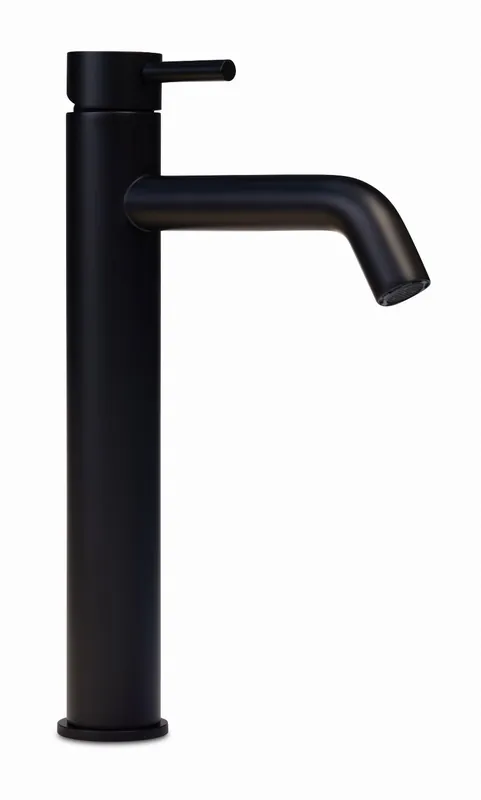Blue Label Brondby XL wastafelkraan high rise cold start, mat zwart FK-0326XL-MB Must-Have