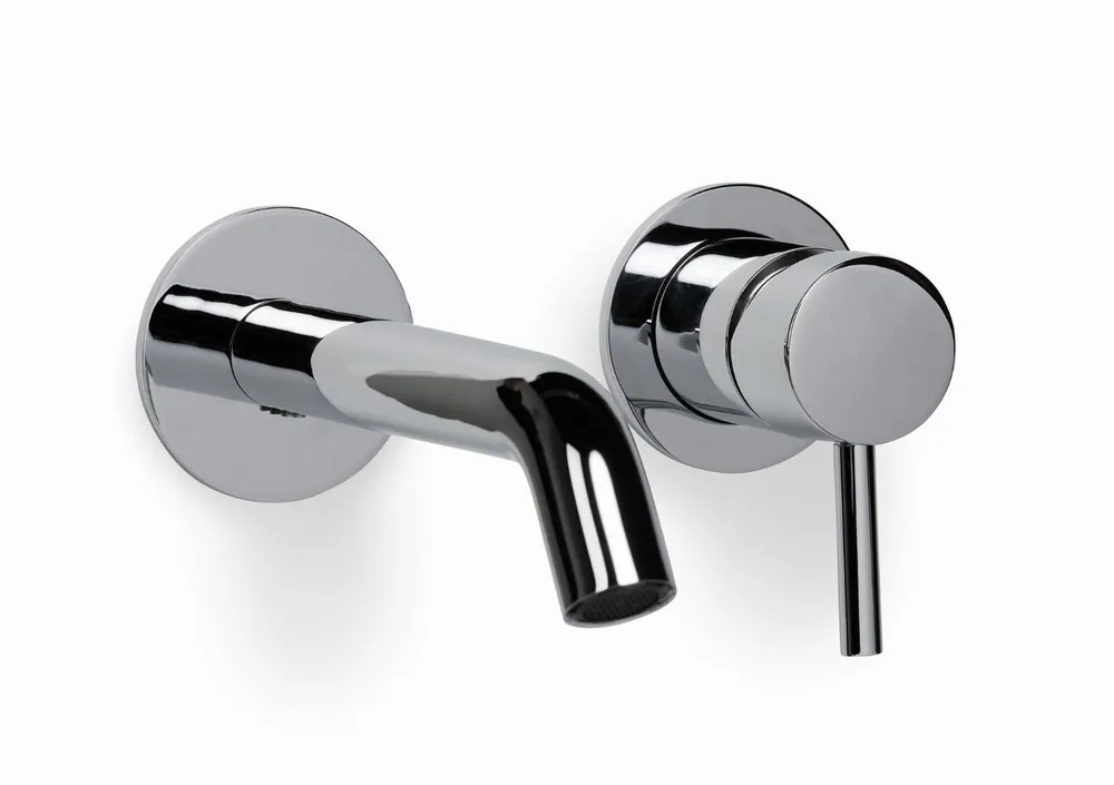 Koopje Blue Label Brondby XL wastafelkraan wand 18cm cold start incl. inbouwdeel chroom FK-0322XL-CP