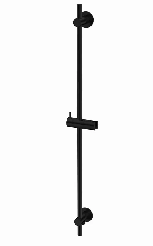Korting Blue Label glijstang 90cm met wateraansluiting, messing muurbevestiging, ABS/messing glijstuk 19mm mat zwart FK-T0901-MB